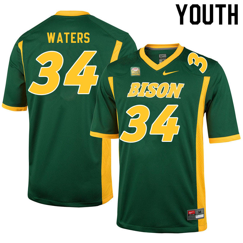 Youth #34 Luke Waters North Dakota State Bison College Football Jerseys Sale-Green
